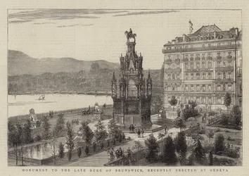 Denkmal für den verstorbenen Herzog von Braunschweig, kürzlich in Genf errichtet